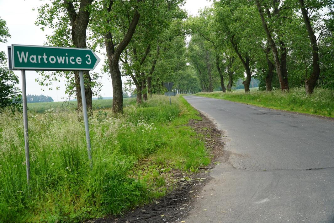 Remont drogi między Wartą Bolesławiecką a Wartowicami