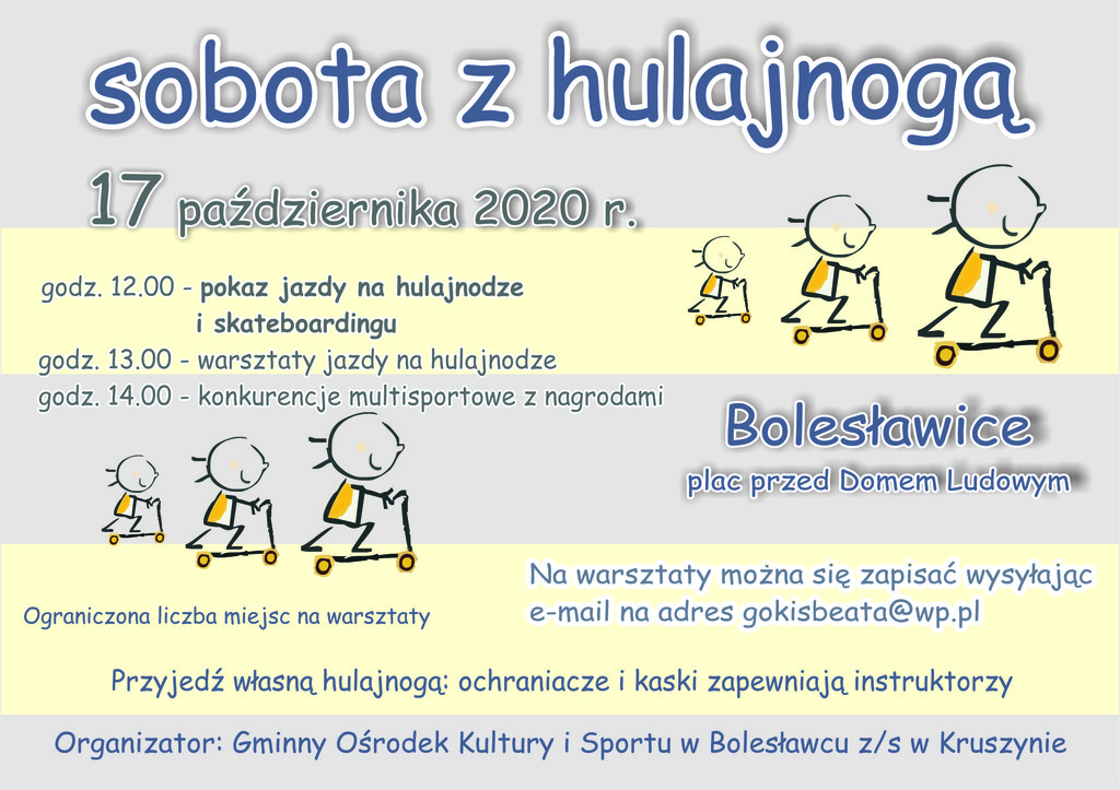 Sobota z hulajnogą w Bolesławicach