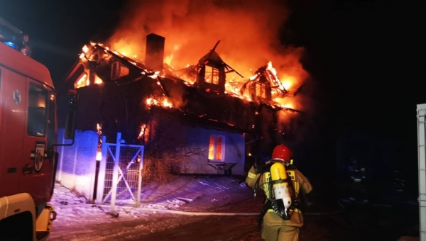 Pożar hurtowni w Nowogrodźcu